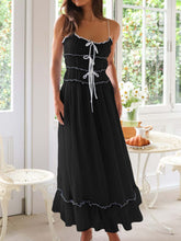 Devine Frill Ruffled Hem Midi Cami Dress OutfitFlow
